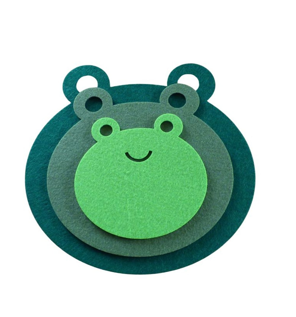 Filzuntersetzer Frosch, verschiedene Größen, Farbauswahl