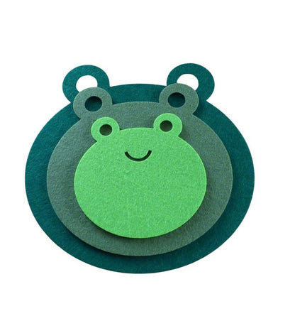 Filzuntersetzer Frosch, verschiedene Größen, Farbauswahl