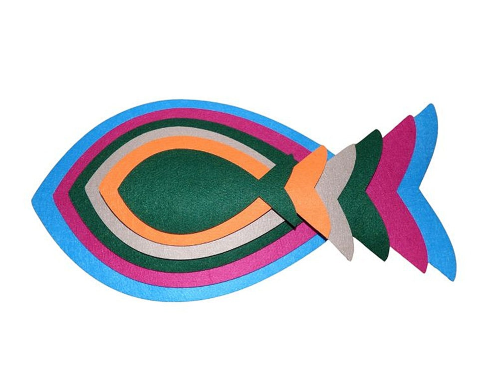 Filzuntersetzer Fisch, Auswahl Größe und Farbe