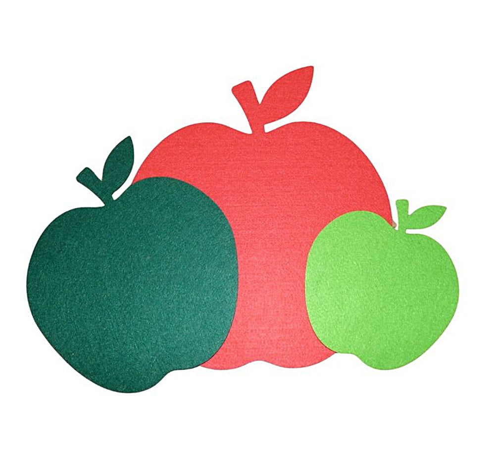 Filzuntersetzer Apfel, Auswahl Größe und Farbe