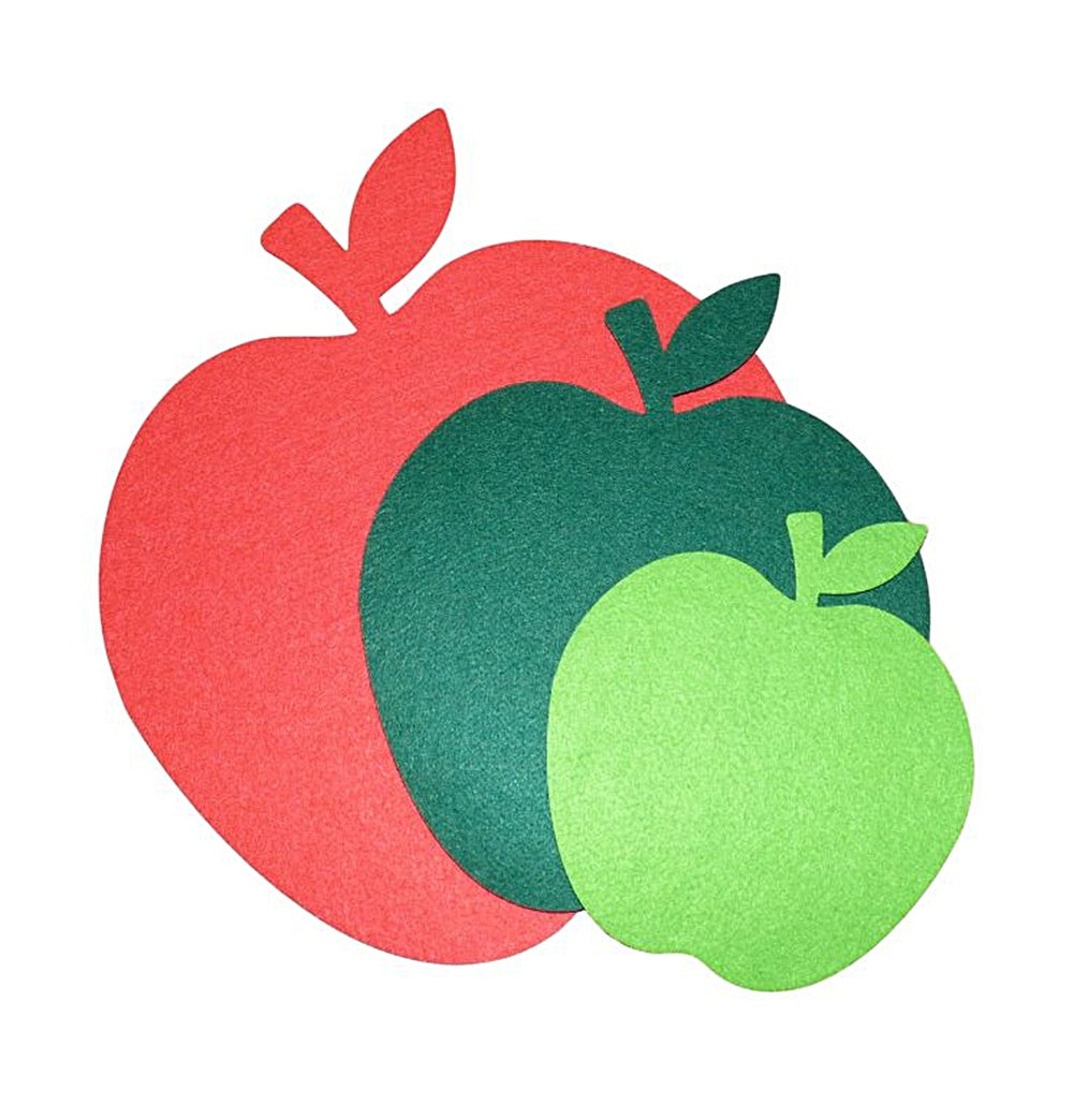 Filzuntersetzer Apfel, Auswahl Größe und Farbe