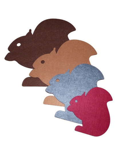 Filzuntersetzer Eichhörnchen, Auswahl Größe und Farbe