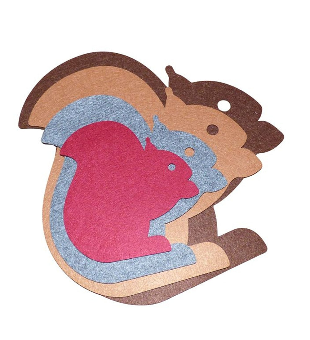Filzuntersetzer Eichhörnchen, Auswahl Größe und Farbe