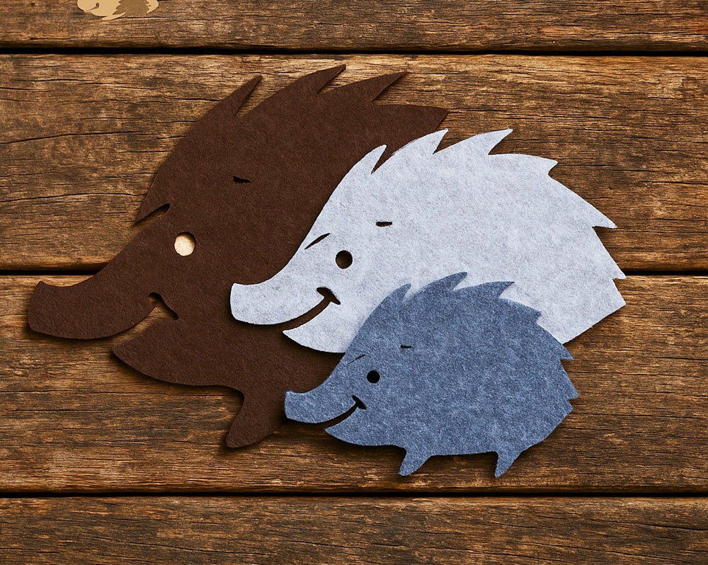 Filzuntersetzer Igel – natürlicher Schutz & süßes Waldtier-Design