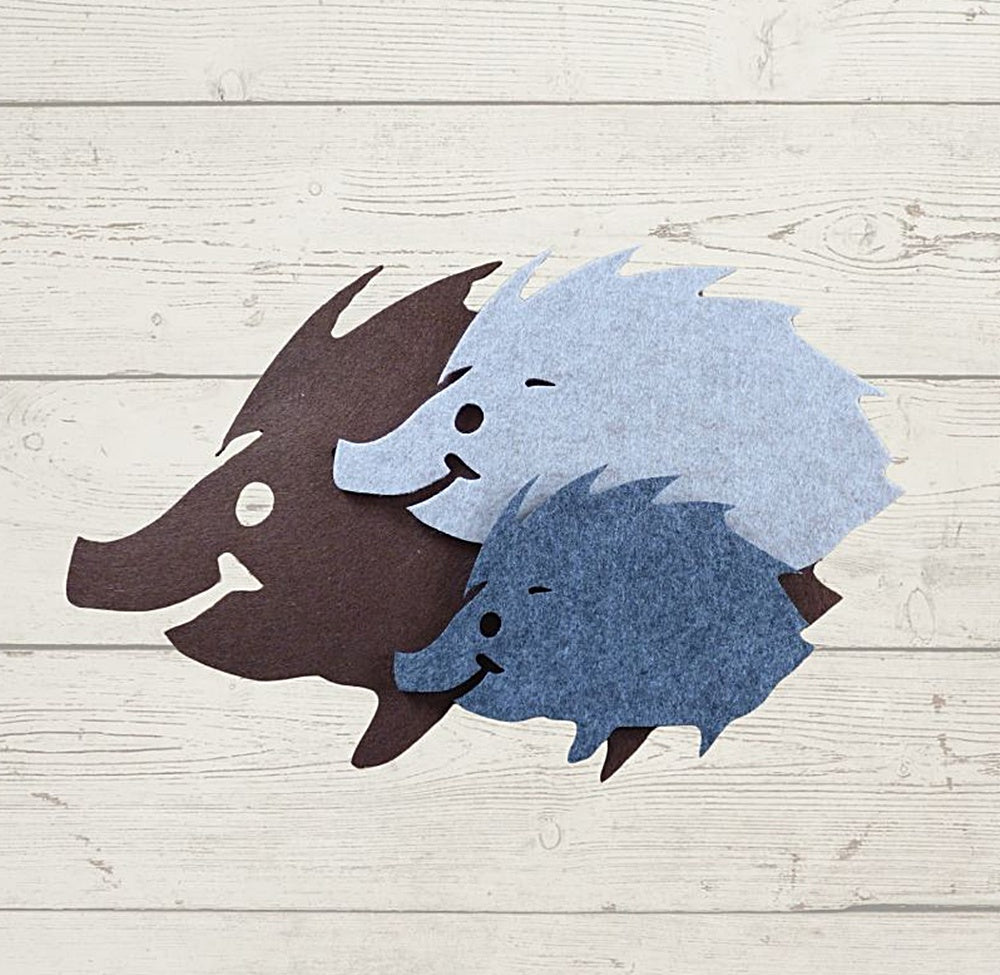 Filzuntersetzer Igel, Auswahl Größe und Farbe