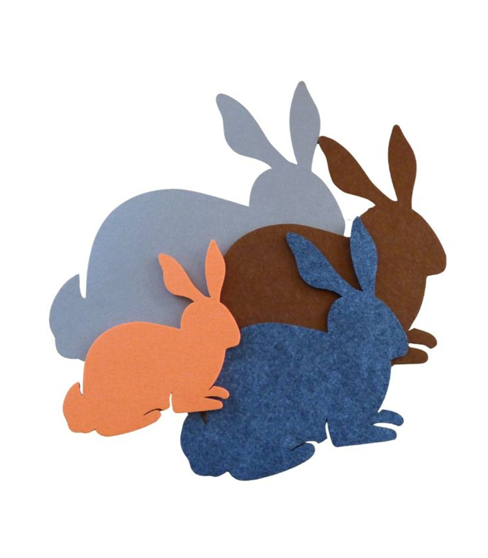 Filzuntersetzer Hase Auswahl Größe und Farbe