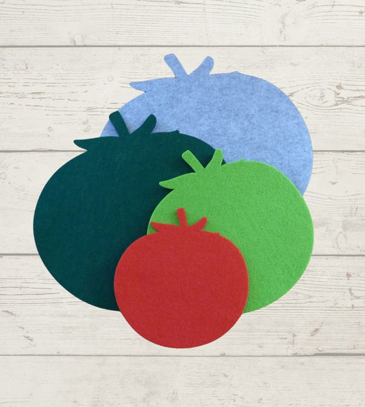 Filzuntersetzer Tomate Auswahl Größe und Farbe