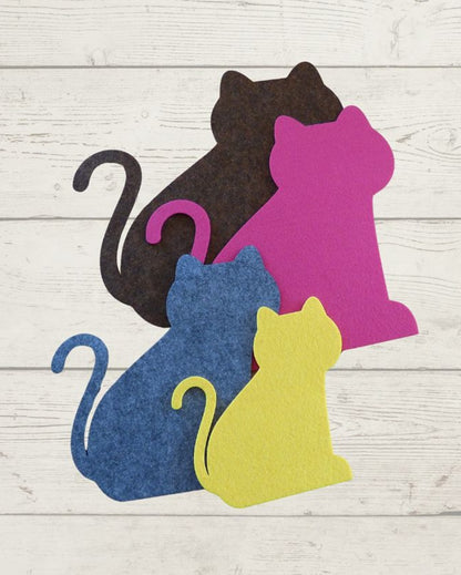 Filzuntersetzer Katze Auswahl Größe und Farbe