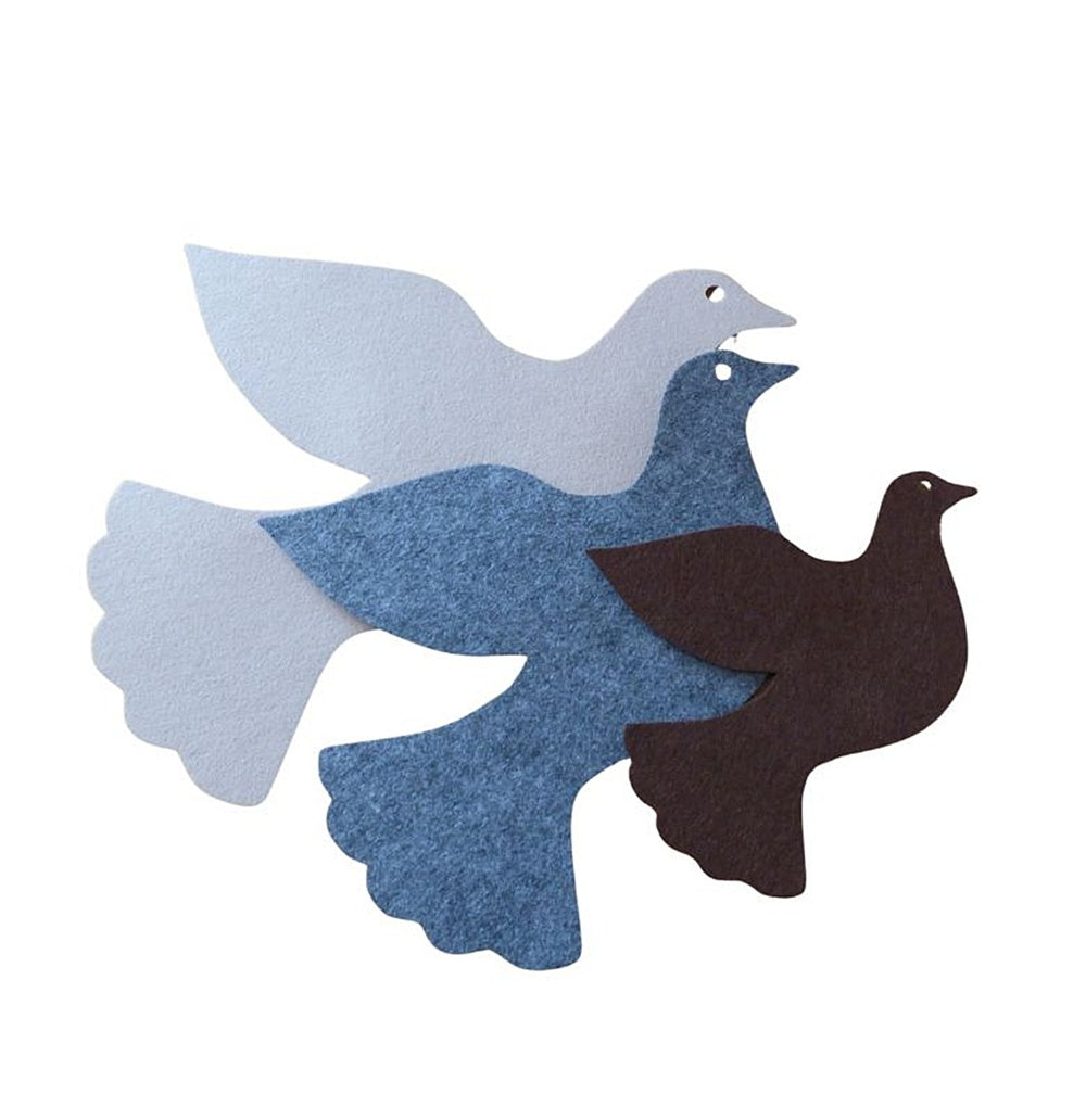 Filzuntersetzer Taube, Auswahl Größe und Farbe