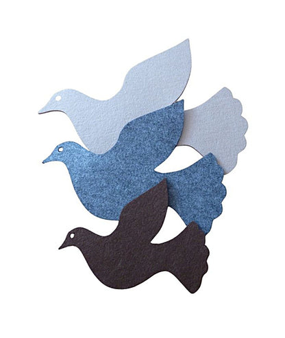 Filzuntersetzer Taube, Auswahl Größe und Farbe