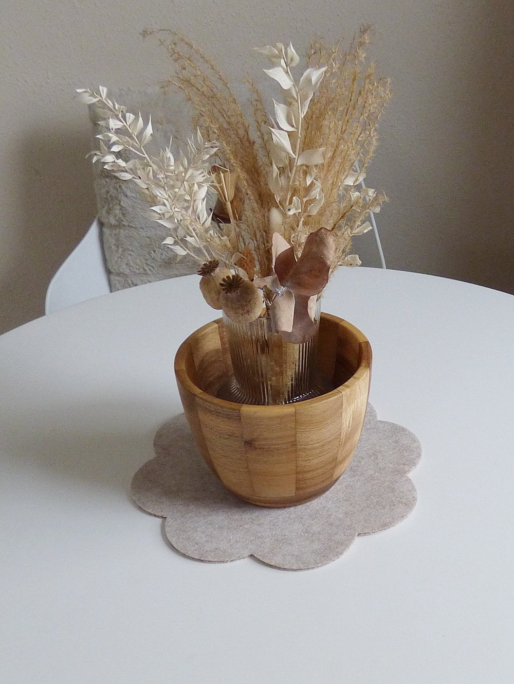 Filzuntersetzer Blume Auswahl Größe und Farbe