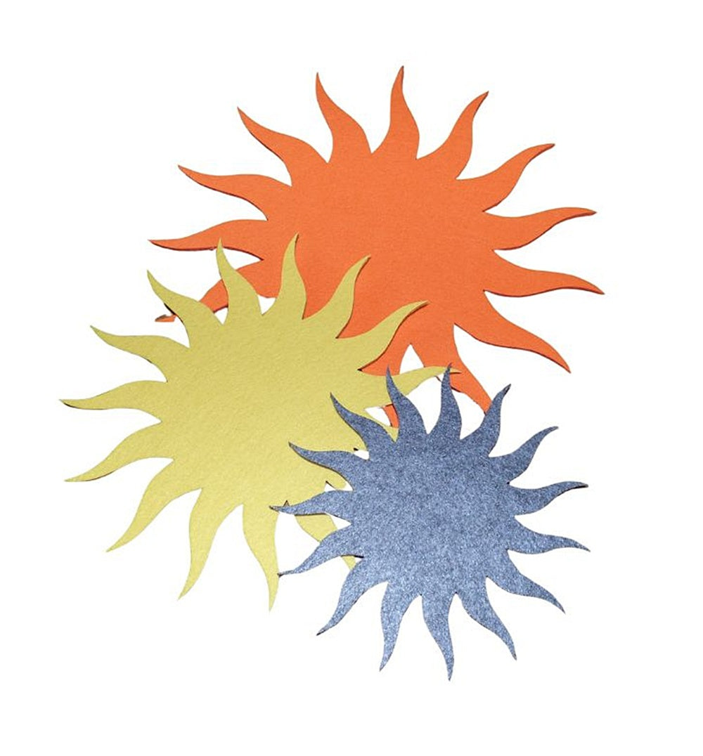 Filzuntersetzer Sonne, Auswahl Größe und Farbe