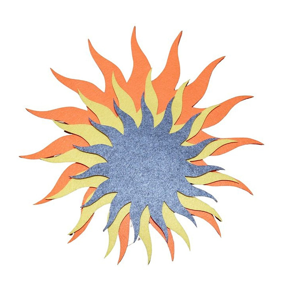 Filzuntersetzer Sonne, Auswahl Größe und Farbe