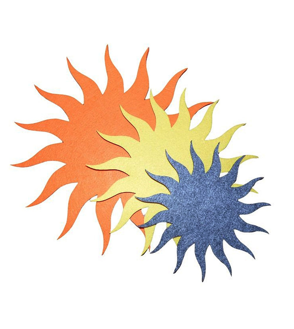 Filzuntersetzer Sonne, Auswahl Größe und Farbe