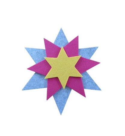 Filz Untersetzer Stern, 5 Größen, 30 Farben