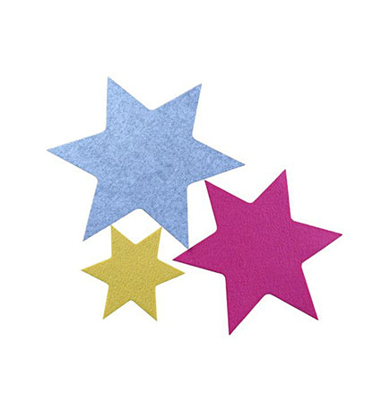 Filz Untersetzer Stern, 5 Größen, 30 Farben
