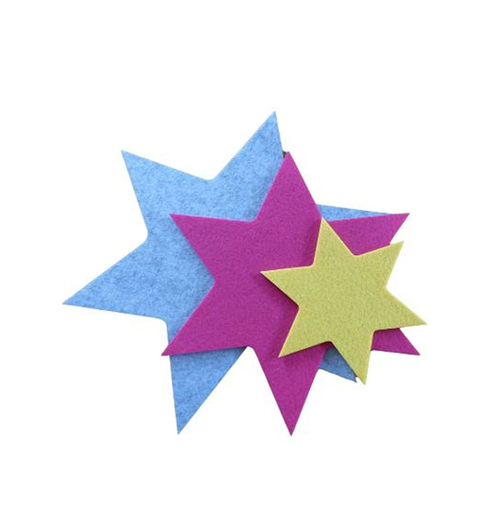 Filz Untersetzer Stern, 5 Größen, 30 Farben