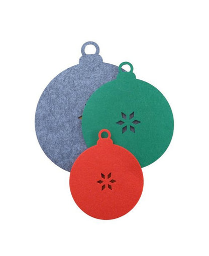 Filzuntersetzer Weihnachtskugel – Festliche Deko & zuverlässiger Schutz für deinen Tisch