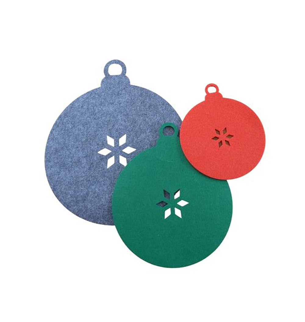 Filzuntersetzer Weihnachtskugel – Festliche Deko & zuverlässiger Schutz für deinen Tisch