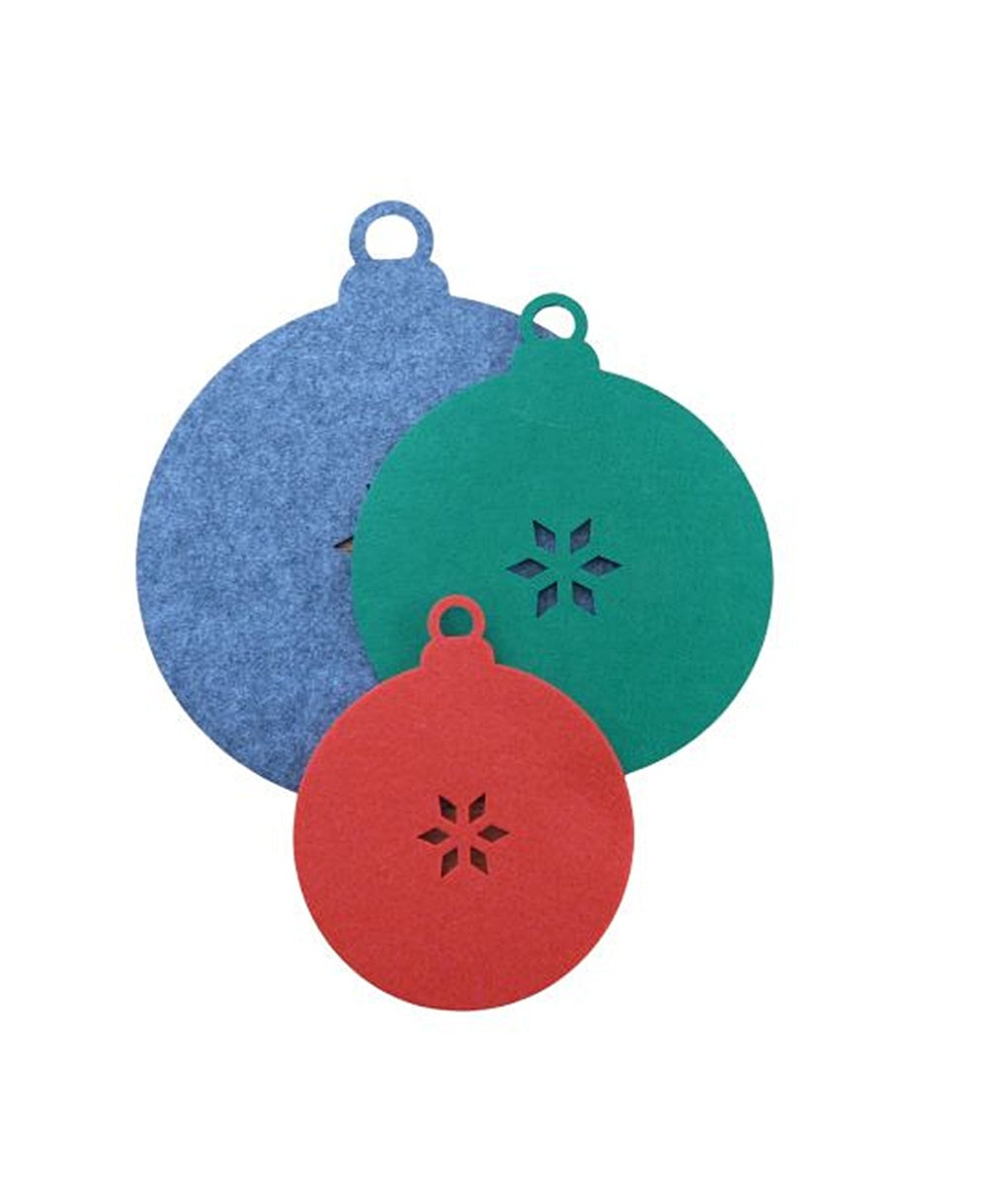 Filzuntersetzer Weihnachtskugel – Festliche Deko & zuverlässiger Schutz für deinen Tisch