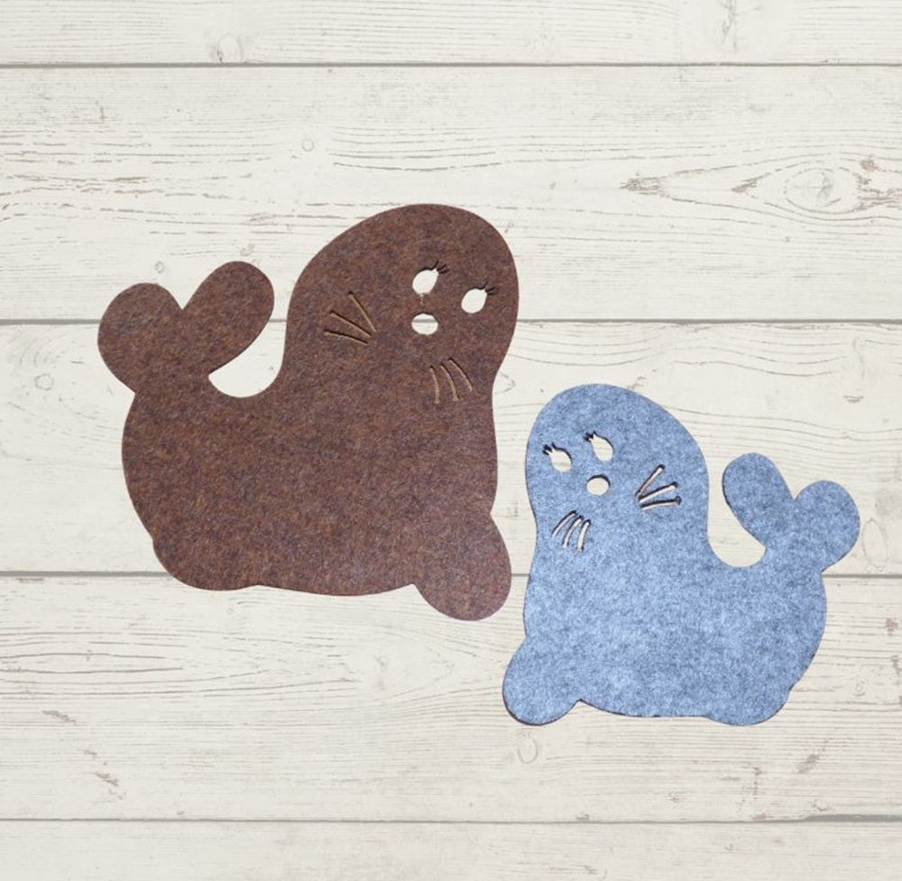 Filzuntersetzer Robbe, 4 Größen