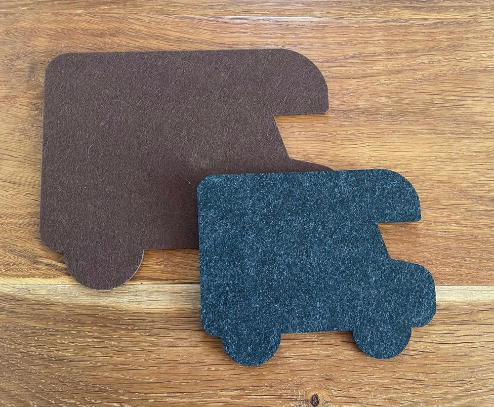 Filz Untersetzer Wohnmobil - formstabiler Möbelschutz