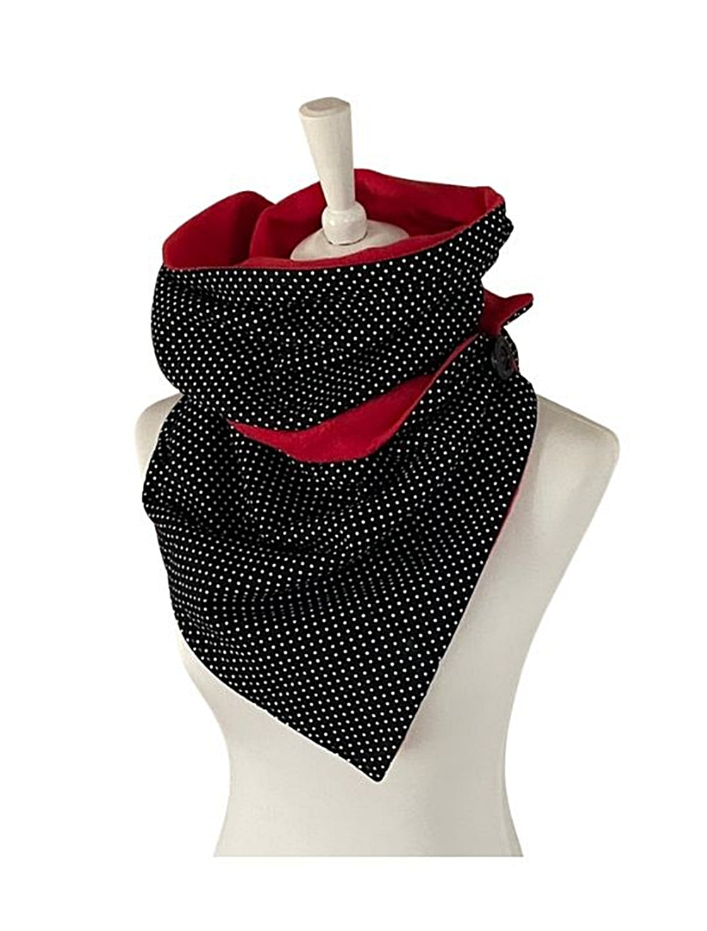Wickelschal aus Baumwolle mit Punkten – warm weich und handgefertigt