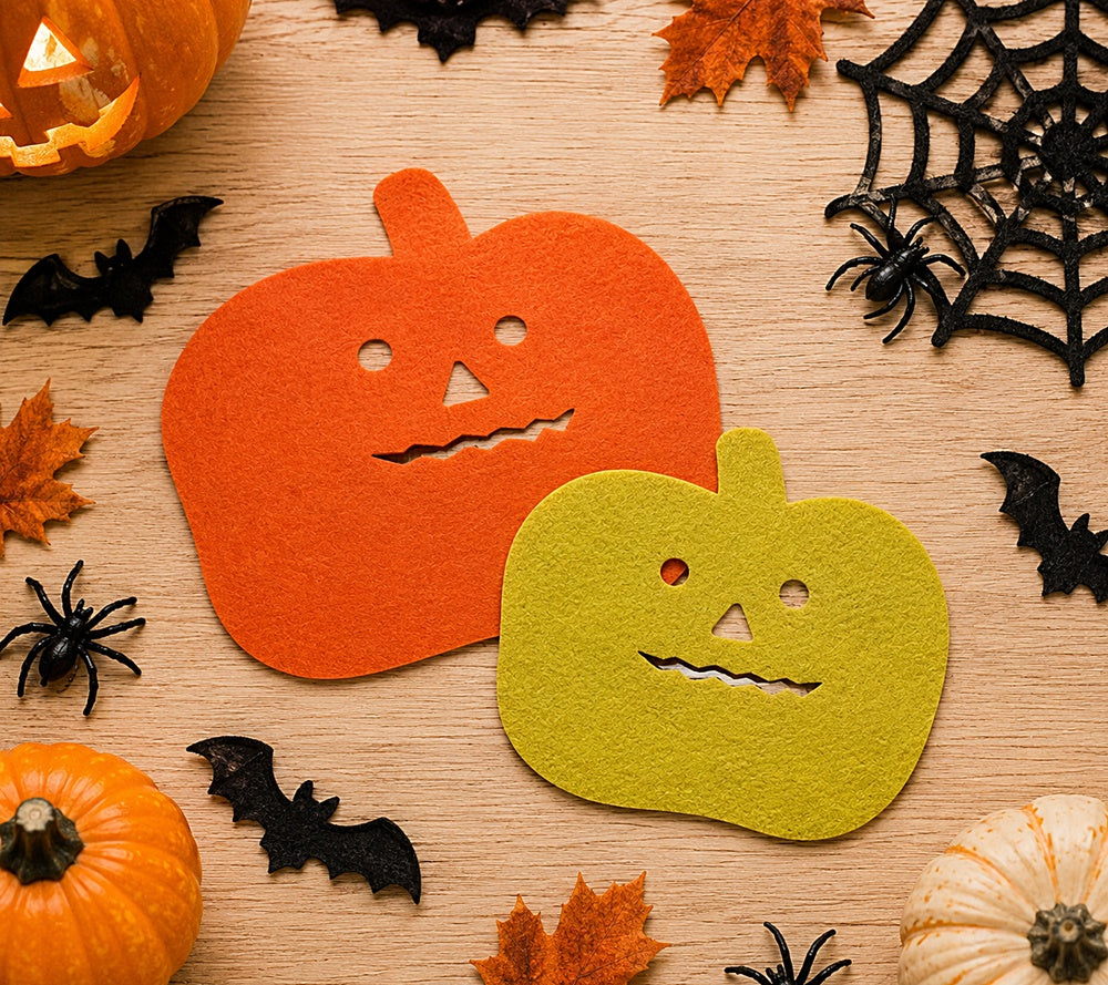 Filz-Streuteile Halloween aus Polyesterfilz mit Kürbis zum Basteln und Dekorieren