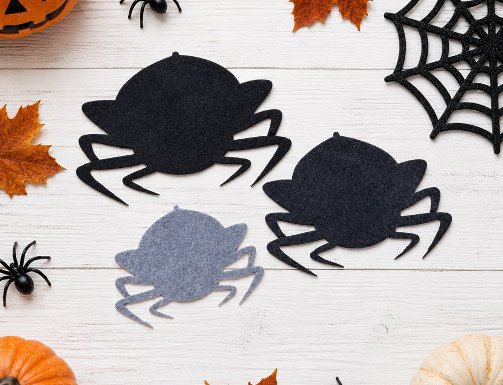 Filz-Streuteile Halloween aus Polyesterfilz mit Spinne zum Basteln und Dekorieren