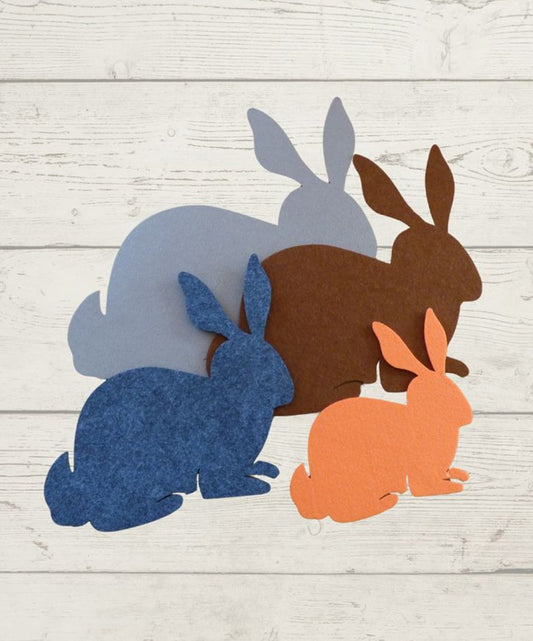 Filz Untersetzer Hase mit süßem Design als Tischdeko und Geschenkidee