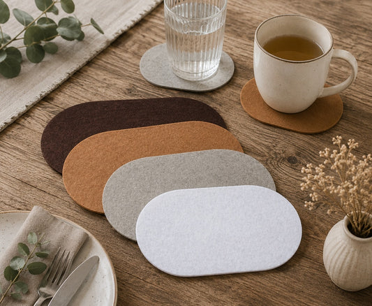 Filz Untersetzer oval als moderne und vielseitige Tischdeko aus Filz