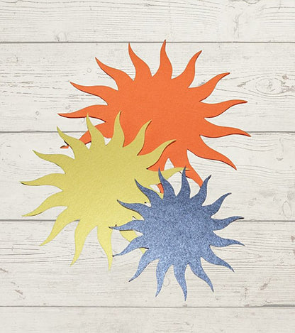 Filzuntersetzer Sonne als fröhliche Tischdekoration