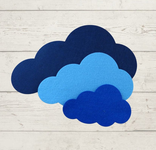 Filzuntersetzer Wolke als moderne weiche Tischdeko