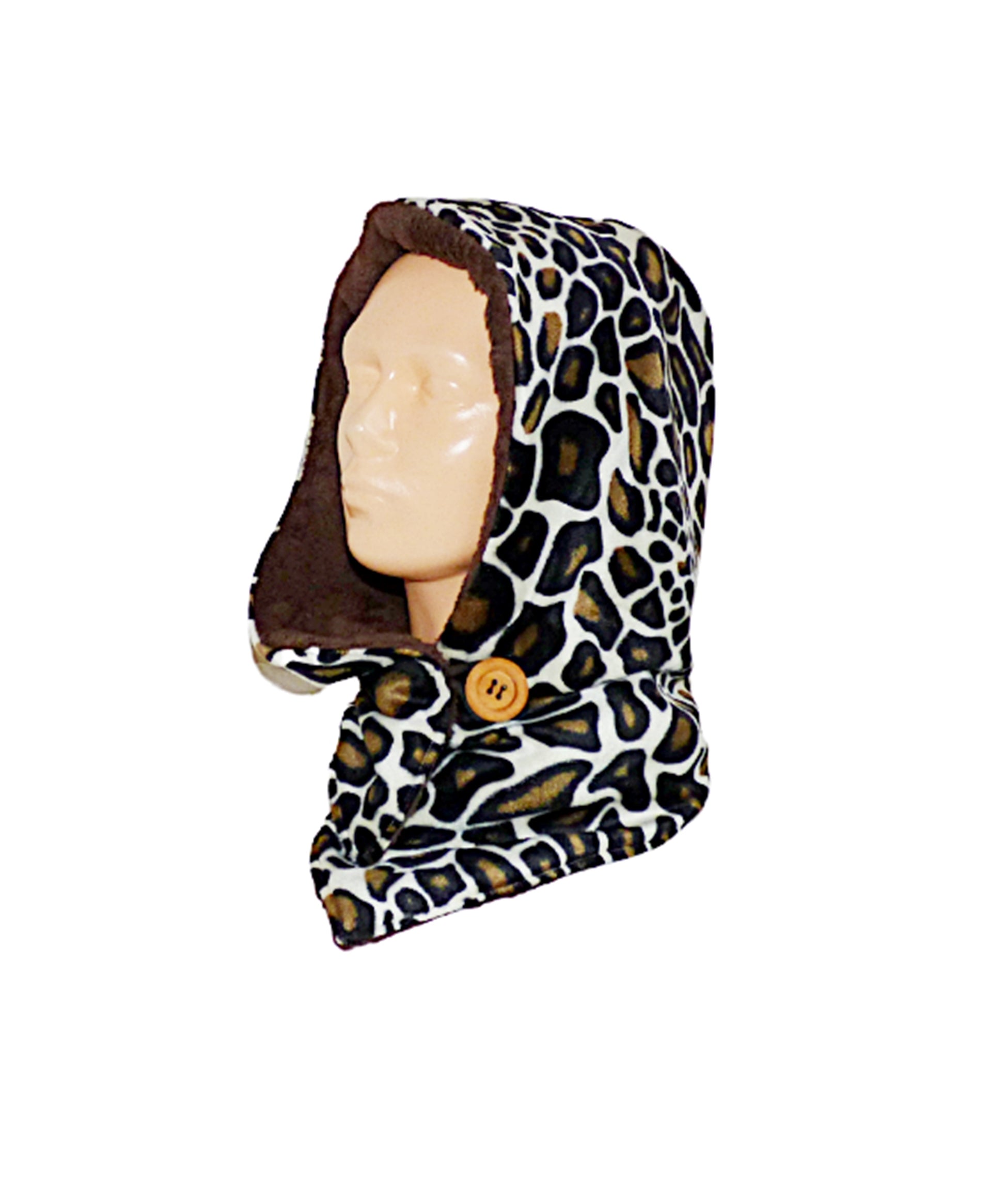 Kapuzenschal Fellimitat Giraffe