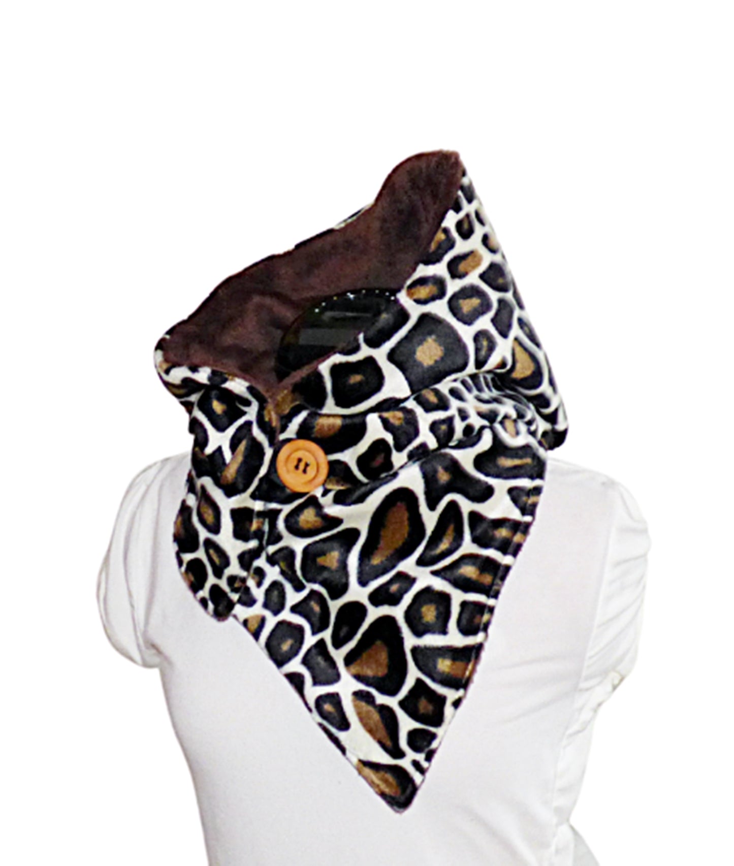 Kapuzenschal Fellimitat Giraffe