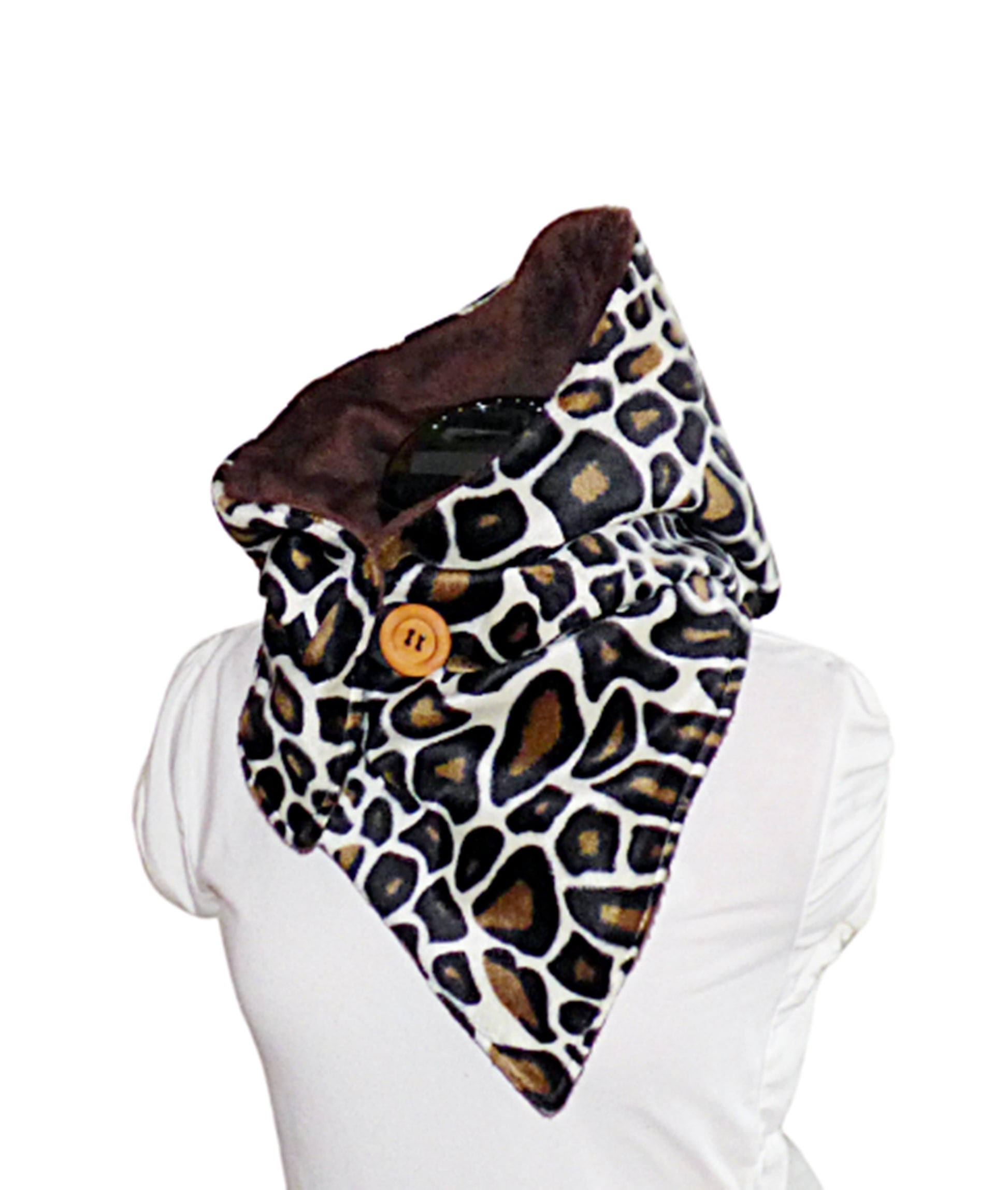 Kapuzenschal Fellimitat Giraffe