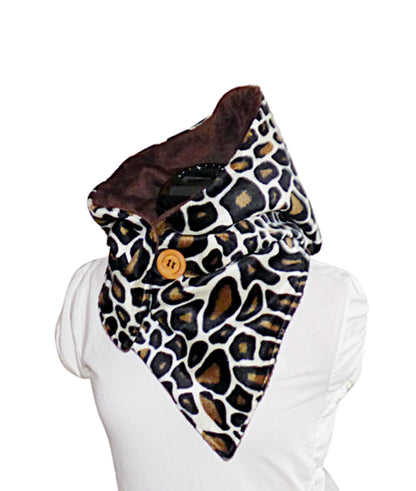 Kapuzenschal Fellimitat Giraffe