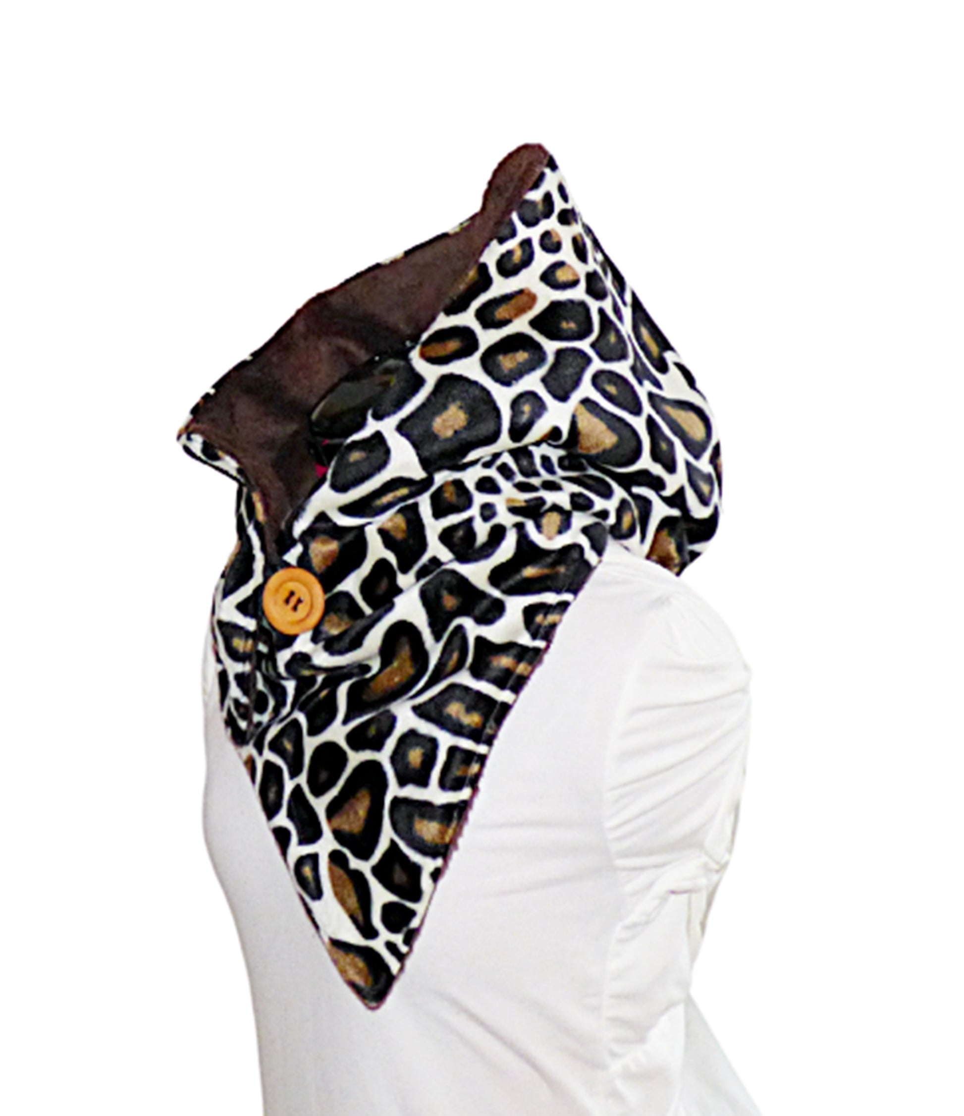 Kapuzenschal Fellimitat Giraffe