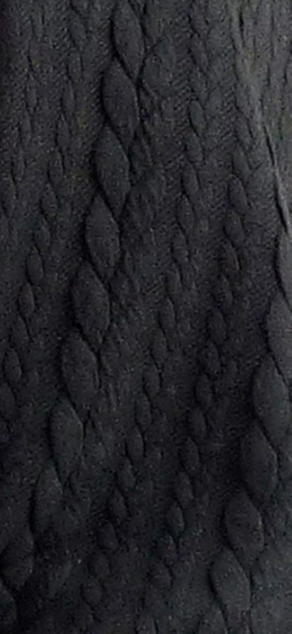 Kapuzenschal Jacquard Zopfmuster schwarz