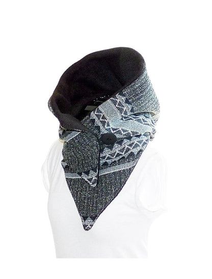 Kapuzenschal grau anthrazit