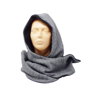 Kapuzenschal Zopf Jacquard – dein handgefertigtes, kuscheliges Unikat