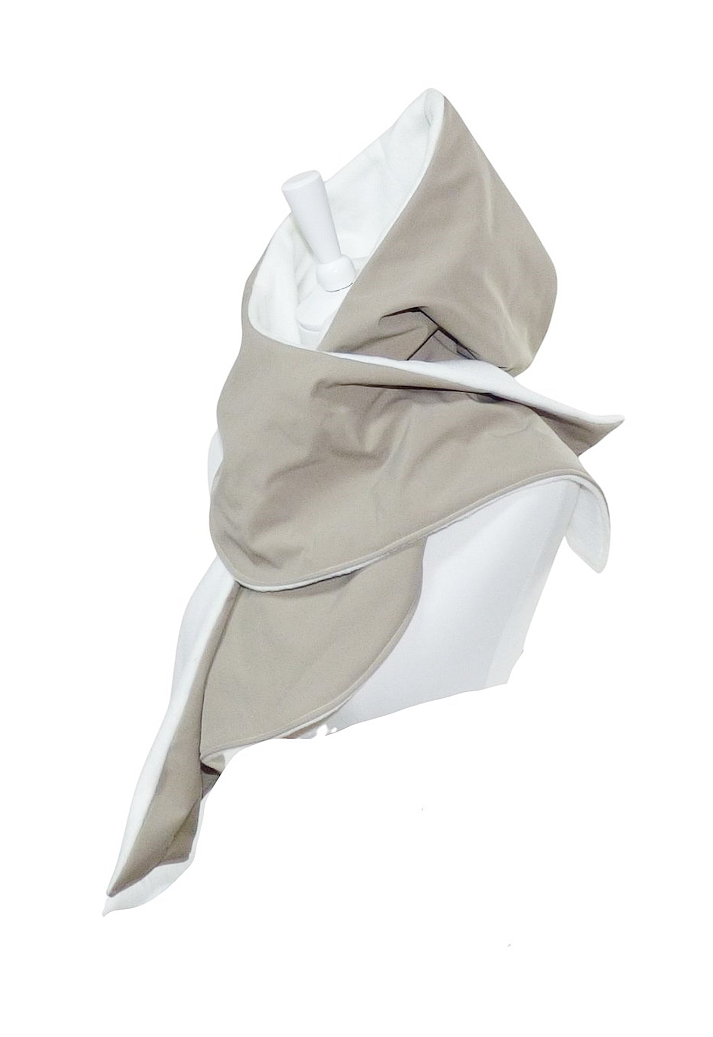Kapuzenschal Softshell beige creme wasserdicht