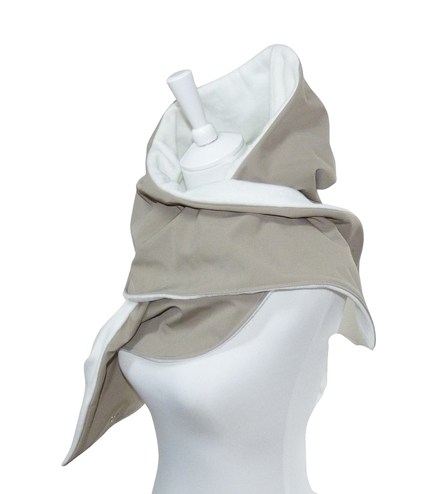 Kapuzenschal Softshell beige creme wasserdicht