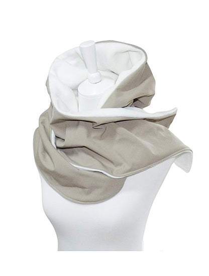 Kapuzenschal Softshell beige creme wasserdicht