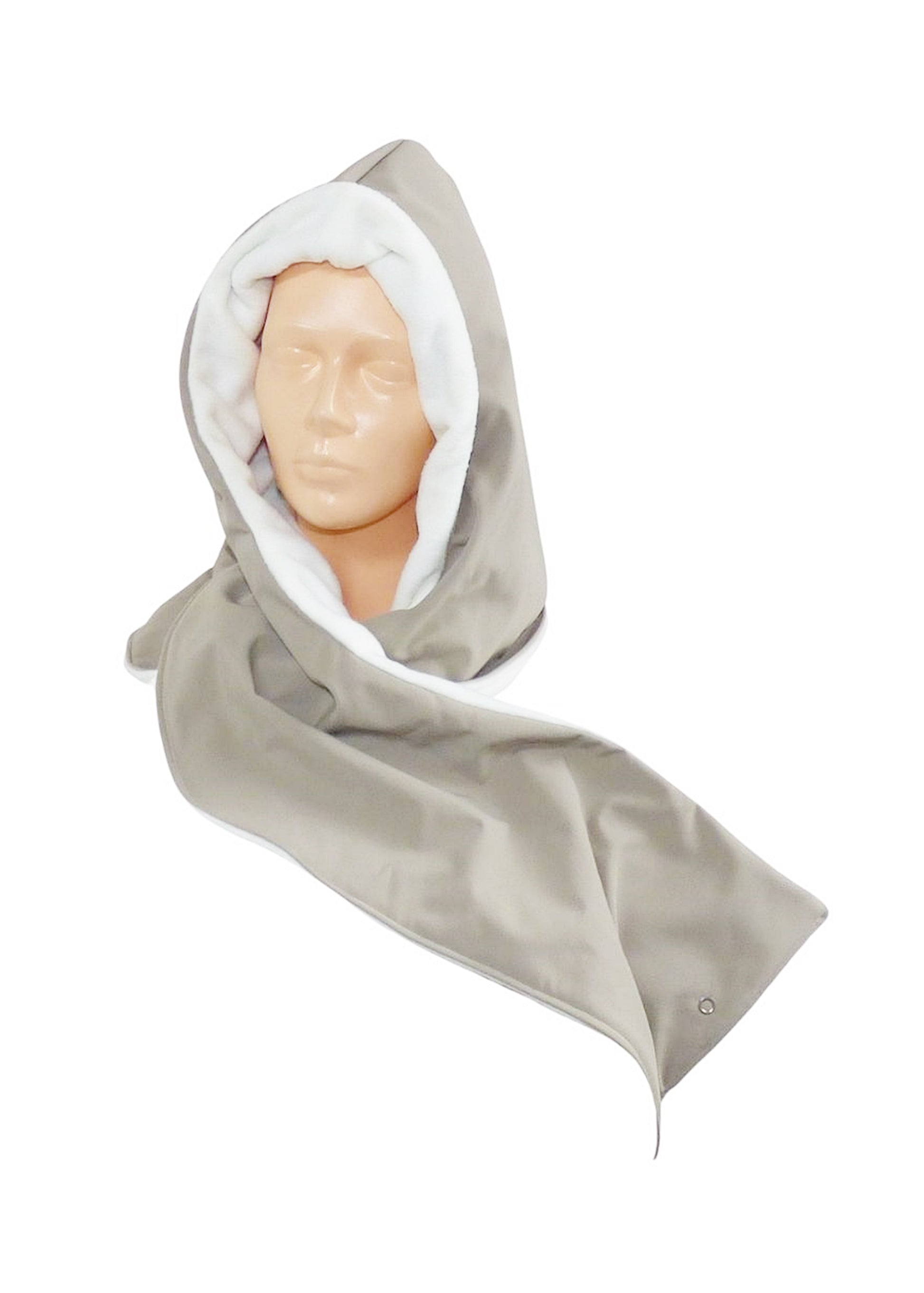 Kapuzenschal Softshell beige creme wasserdicht