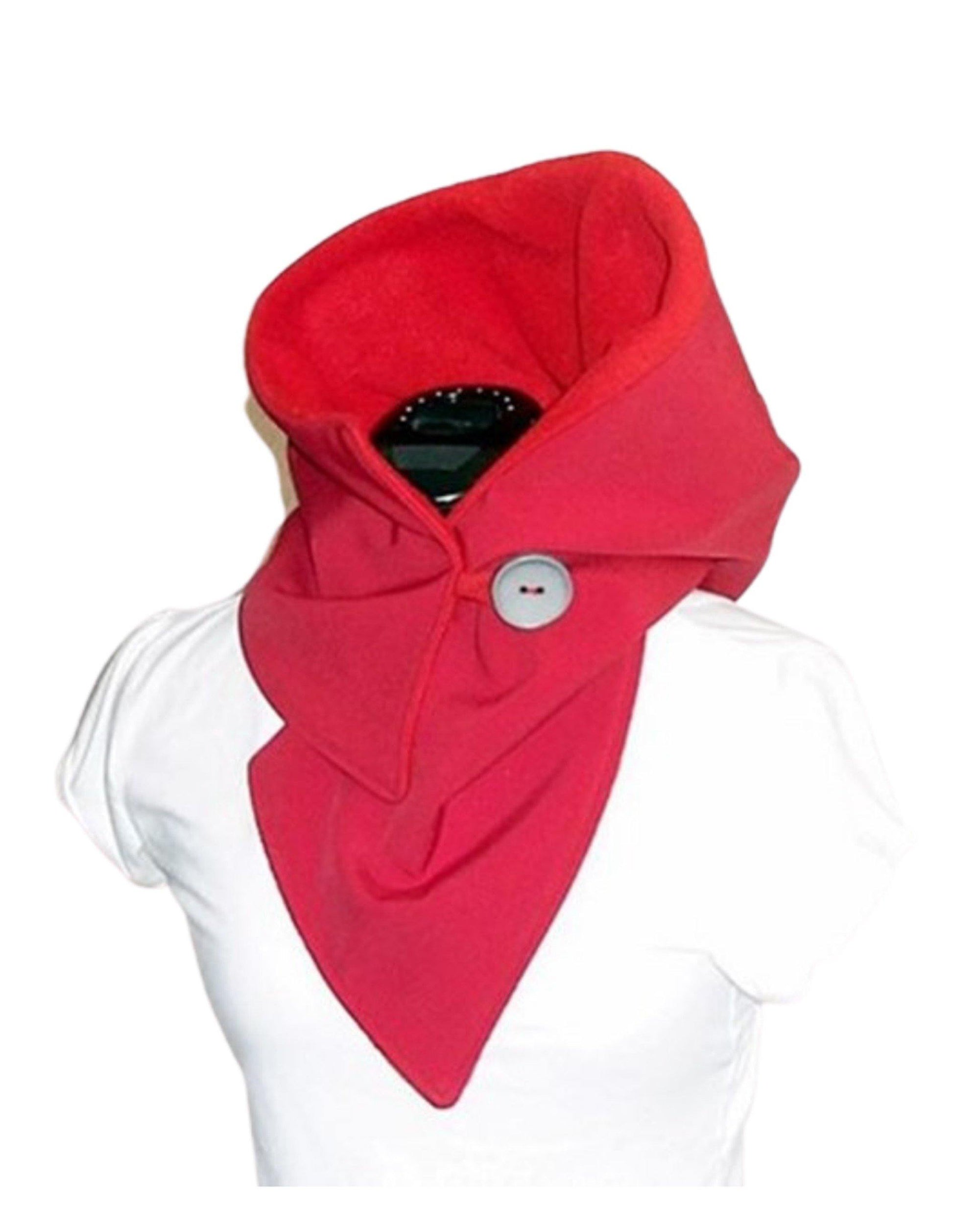 Kapuzenschal, Softshell, rot - StoffAkzente