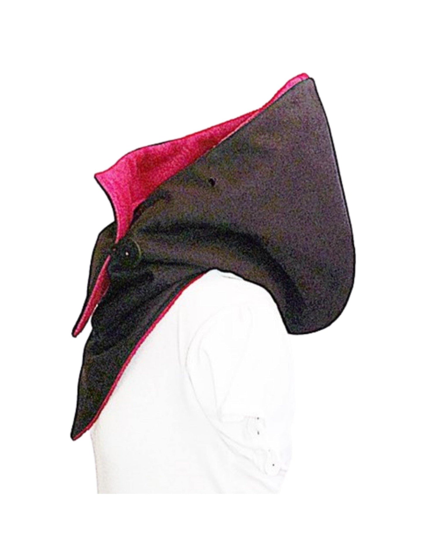 Kapuzenschal, Softshell, schwarz, bordeaux - StoffAkzente