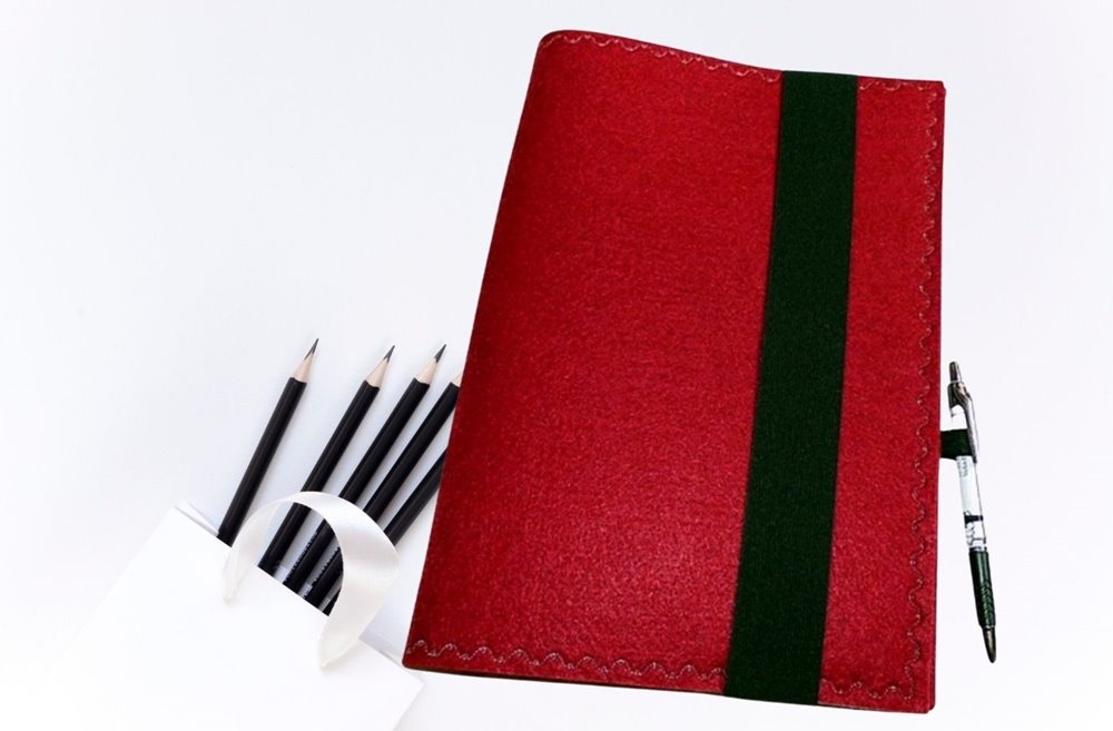 Schreibmappe, Aktenmappe, Filz