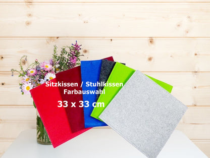 Sitzkissen Filz, 33 x 33 cm