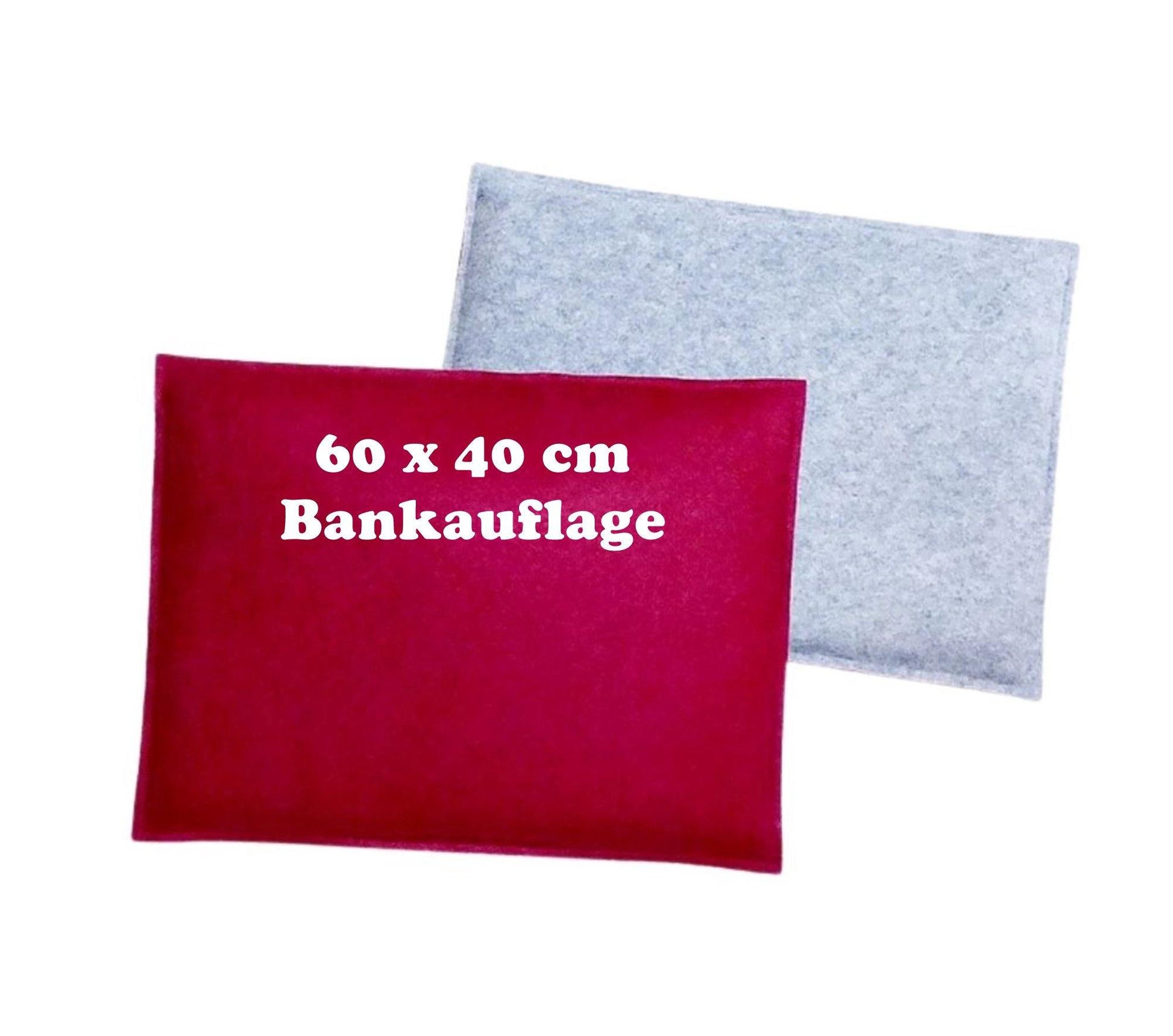 Bankauflage aus Filz, 60 x 40 cm, verschiedene Farben - StoffAkzente